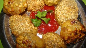 Crispy Fried Potato with Sesame & watermelon Seeds Recipe