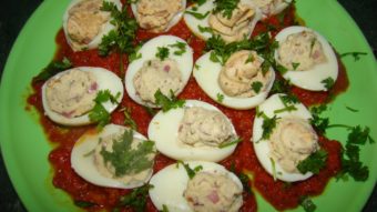 Stuffed Egg with Tomato Sauce Recipe