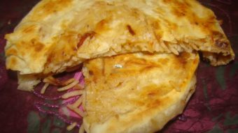 Naan Palau (Layered Rice stuffed Flat Bread) Recipe