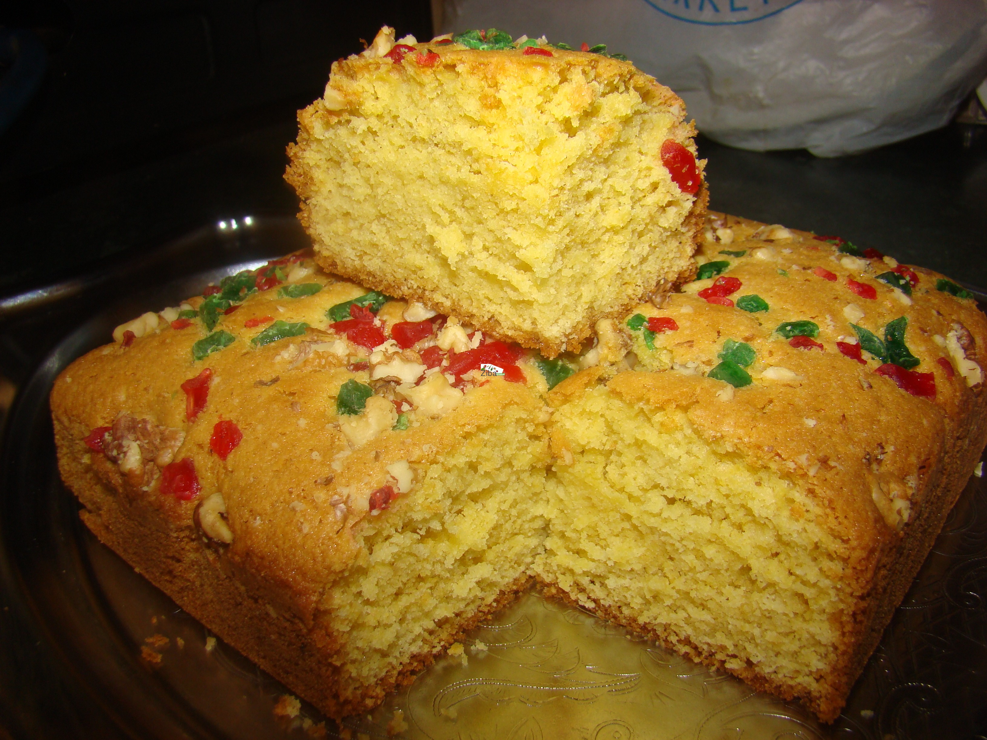 Corn Cake with Tuti Fruity and Walnut Recipe