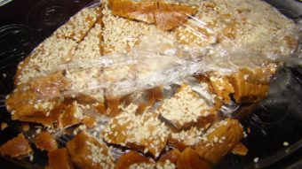 Halva Maghzi Konjed (milk & sesame candy) Recipe