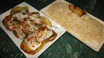 Eggplant with White Rice Recipe