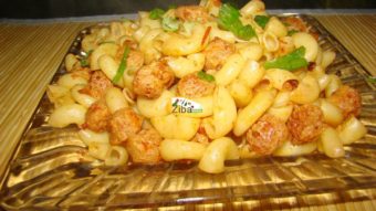 Macaroni with Soya Chunks Recipe